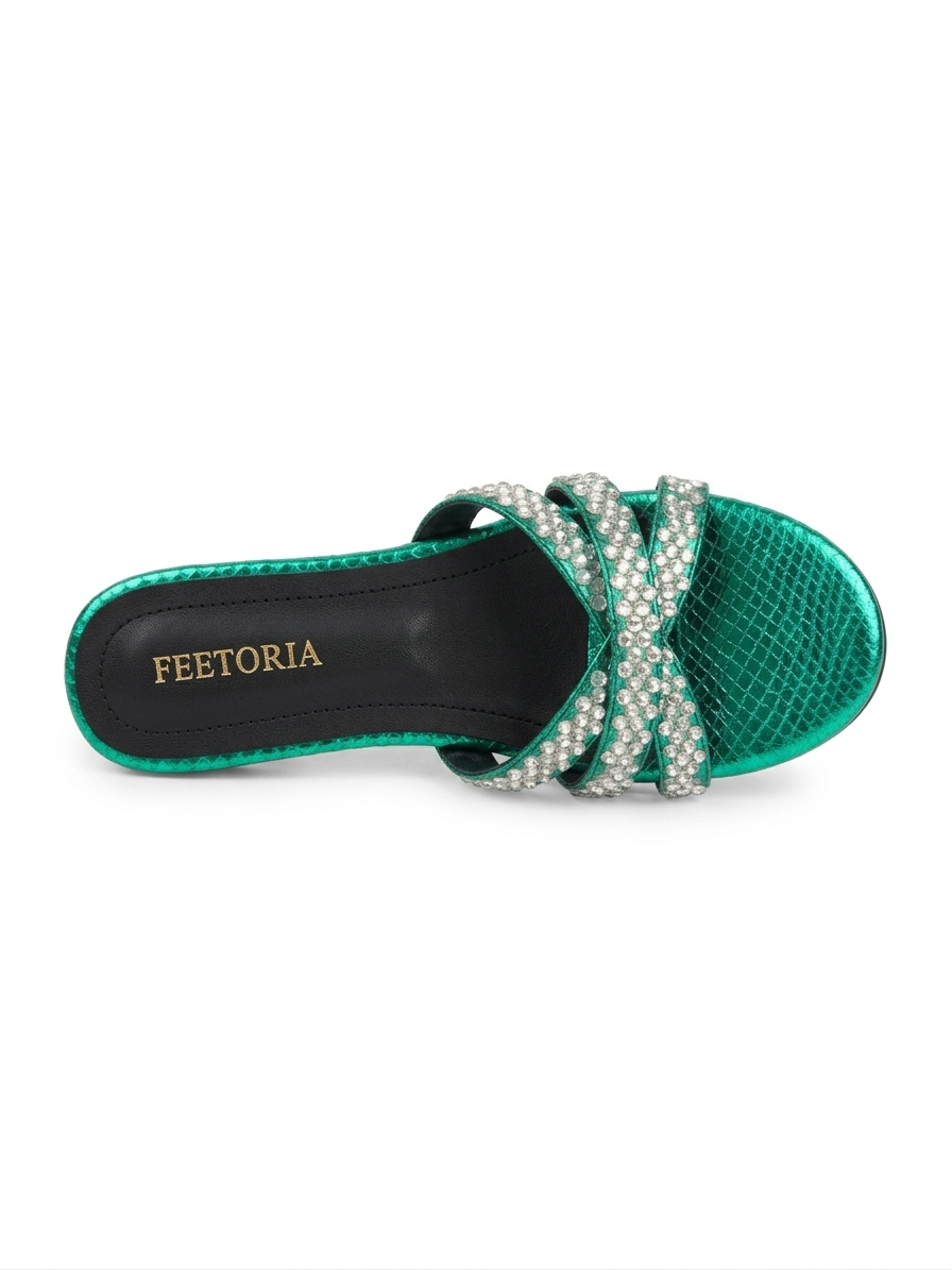 Emerald Green Crystal Cross