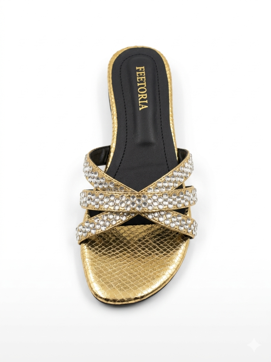 Royal Gold Crystal Cross