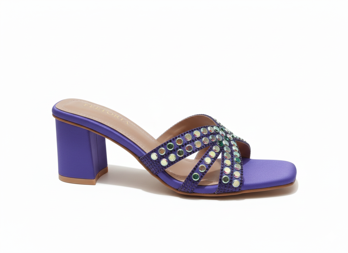 Alaria Embellished Block Heel