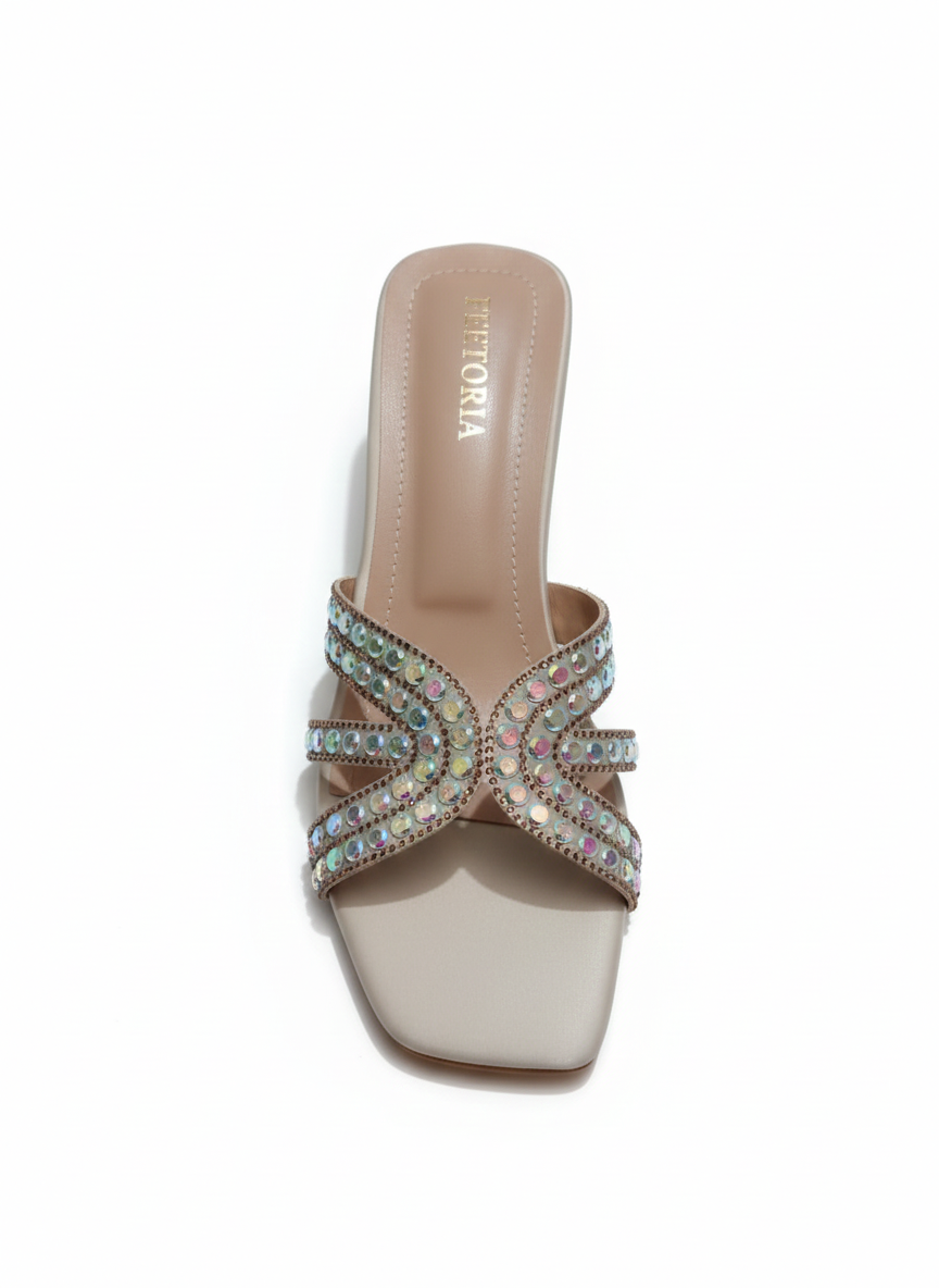 Alaria Embellished Block Heel