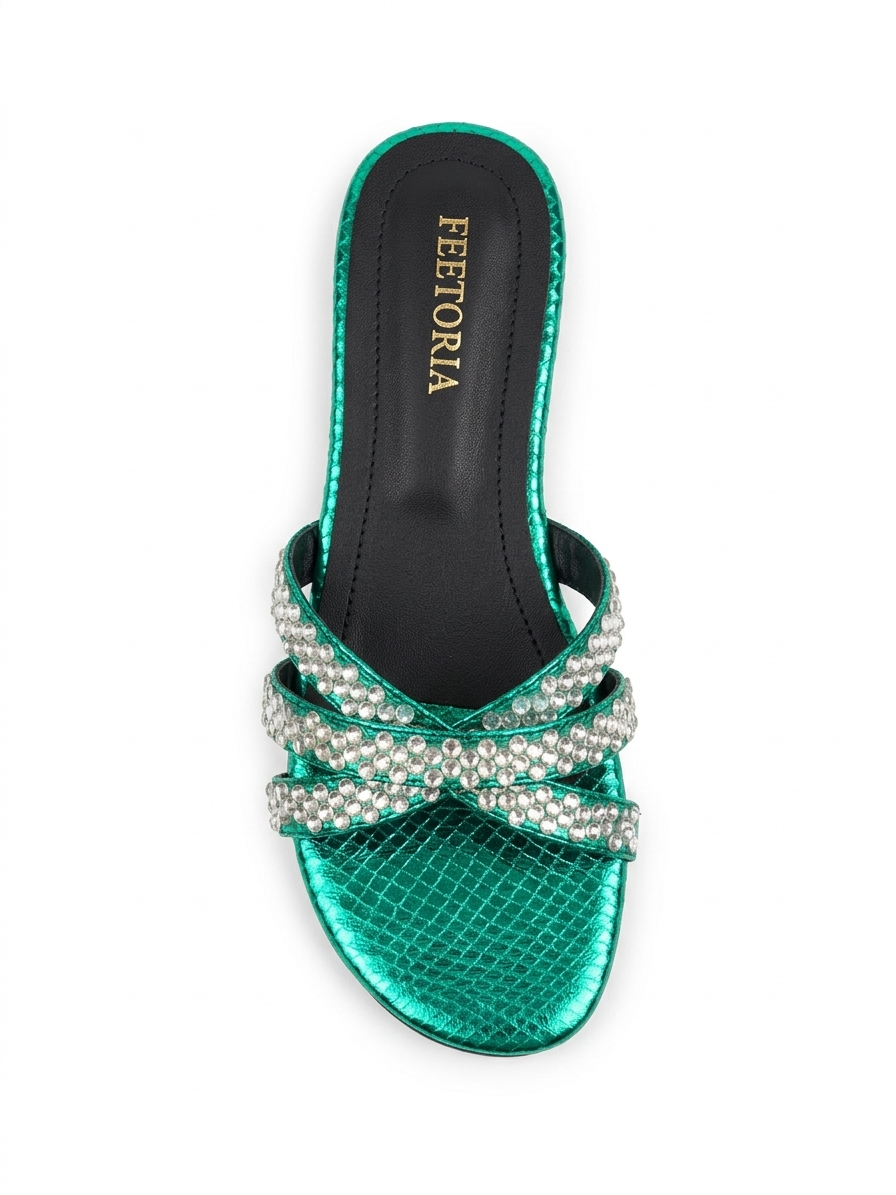 Emerald Green Crystal Cross