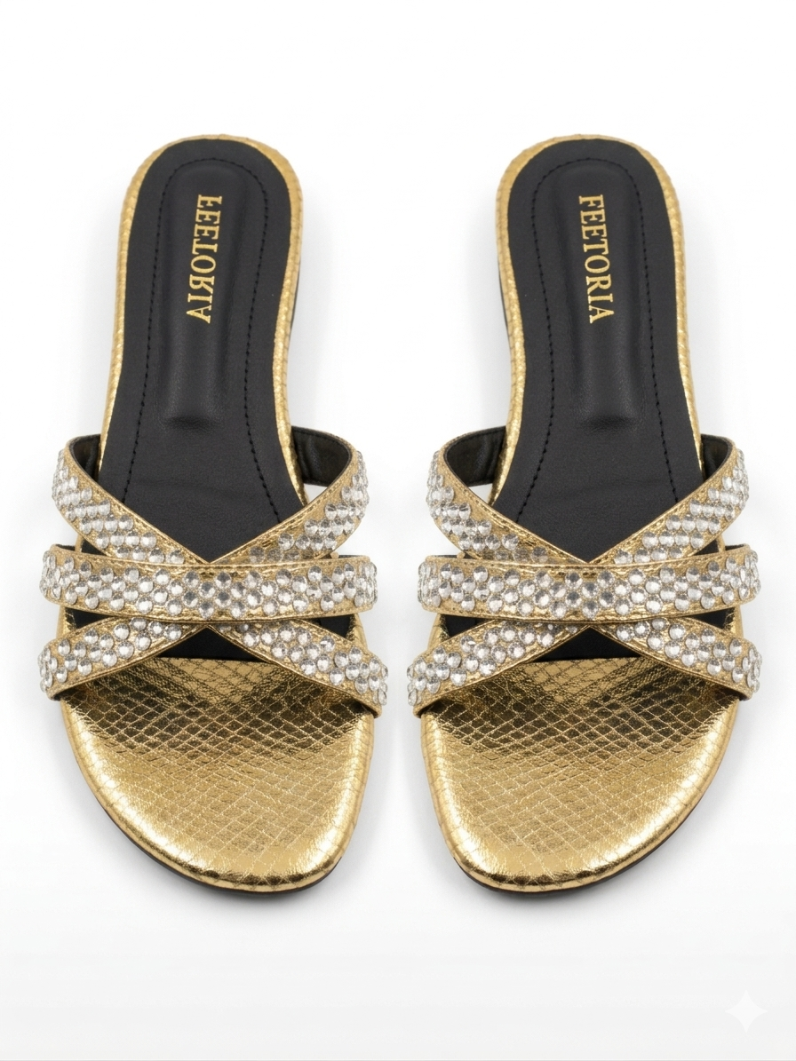 Royal Gold Crystal Cross