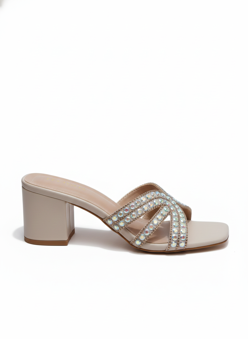 Alaria Embellished Block Heel