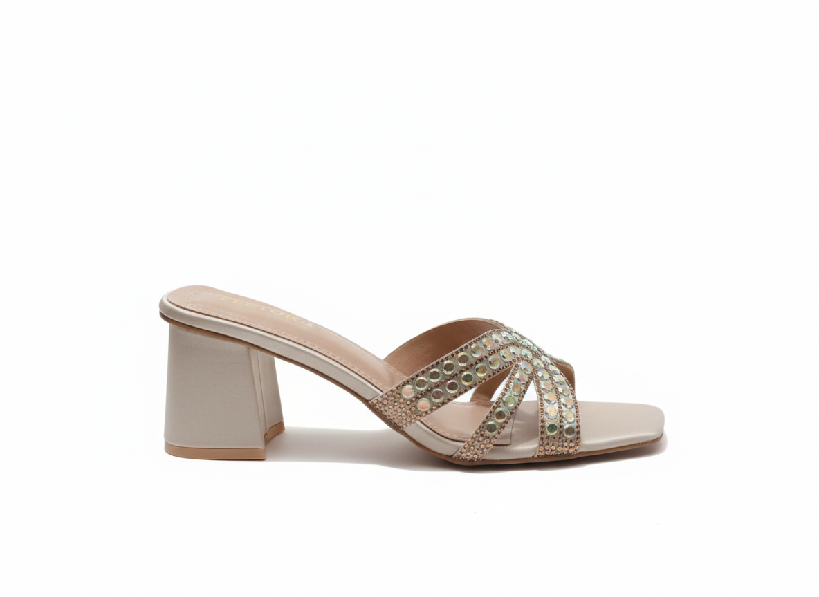 Alaria Embellished Block Heel
